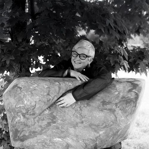 Jules van de Sande with piece named Time Thinking
